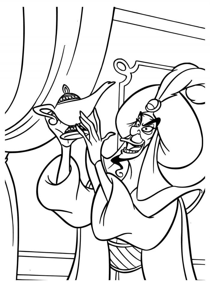 Free Jafar From Aladdin coloring sheet and PDF to print