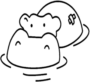 hippo in the water