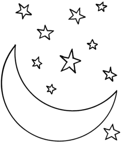 stars and half moon